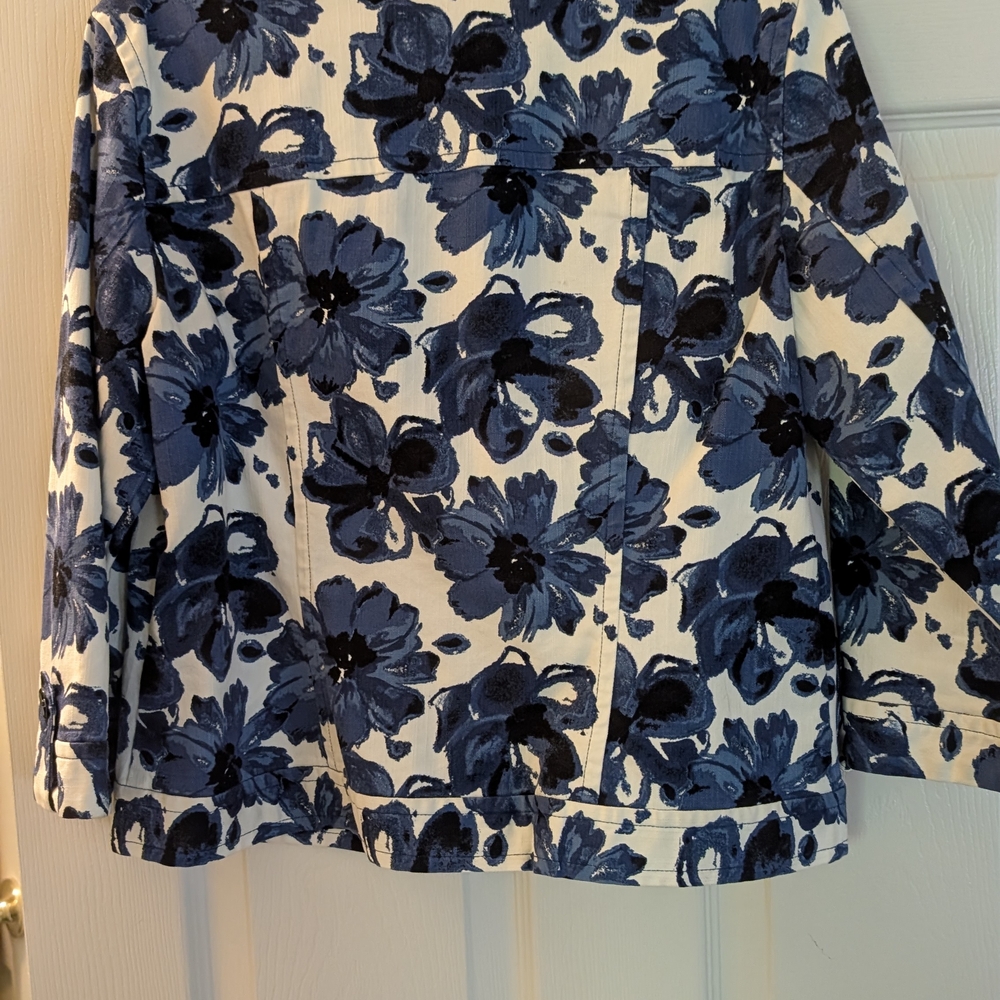 Coldwater Creek Blue Mini A-line Blazer Work